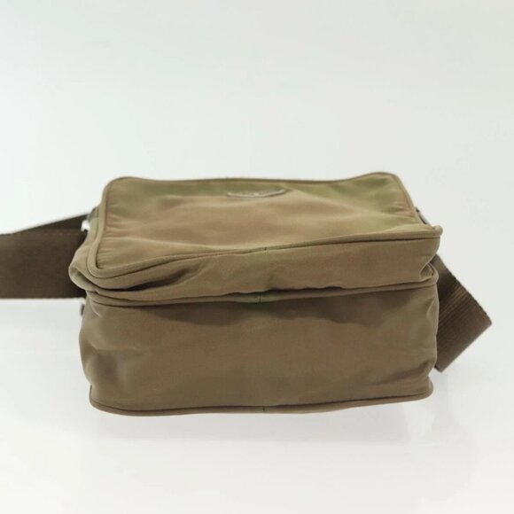 PRADA Shoulder Bag Nylon Khaki Silver Auth ki5896 - Picture 7 of 16